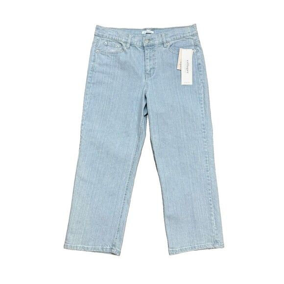 Women's Villager Liz Claiborne Cropped Jeans Stretch Size 10 NWT RN52002 - Picture 1 of 8